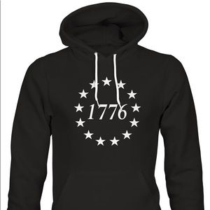 1776, 1776 with Stars Design 1776 on a Hoodie